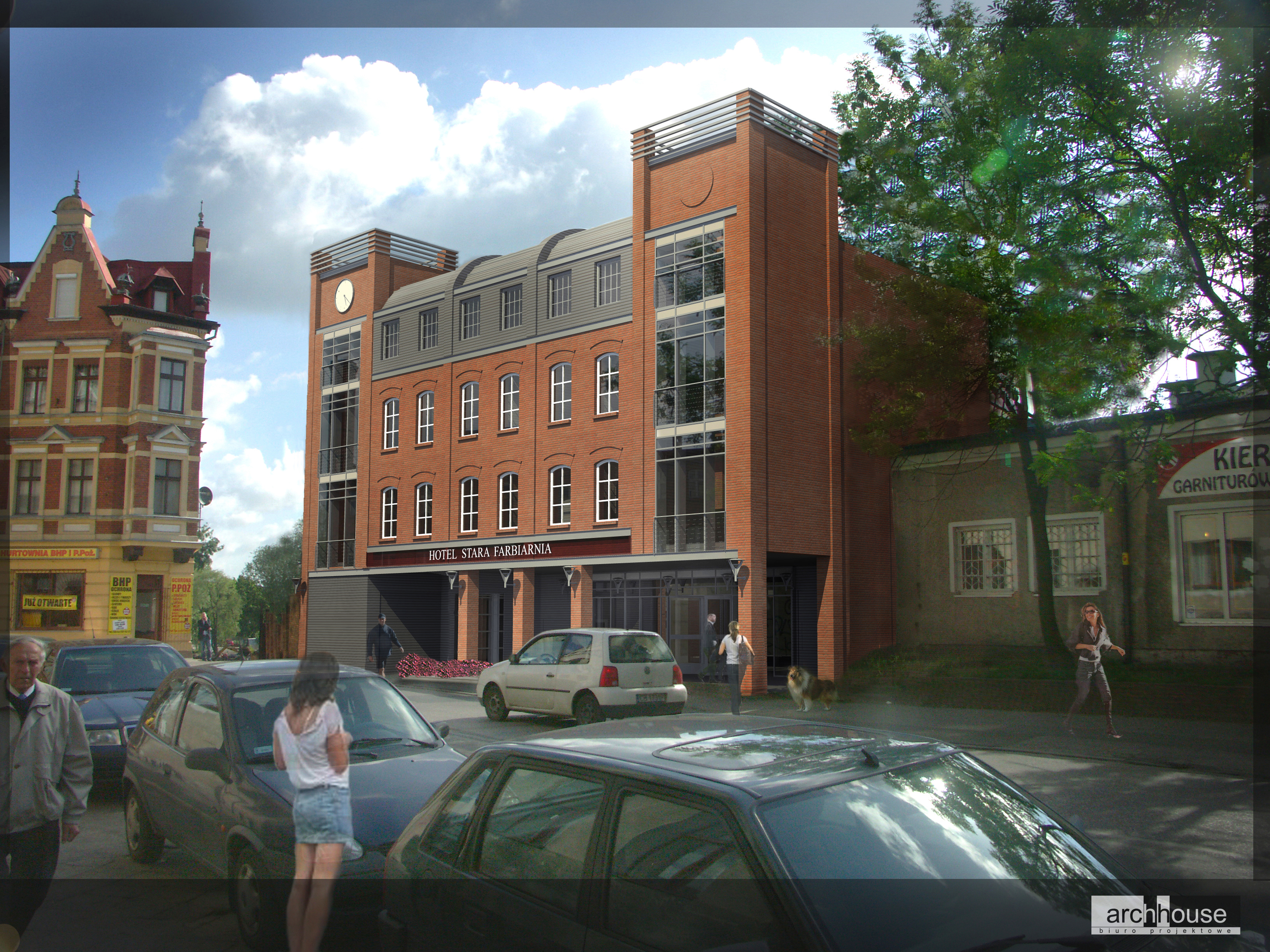 Widok ogrodu i tarasu